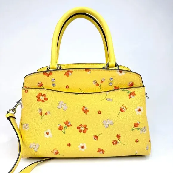 Coach Mini Lilli Mystical Floral Yellow Crossbody Bag
